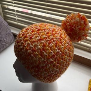 Colorful hat with Pom
